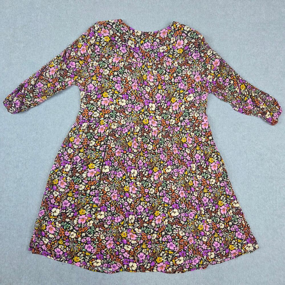 Democracy Small Baby Doll Tunic Floral Mini Dress with Pockets - Picture 4 of 11